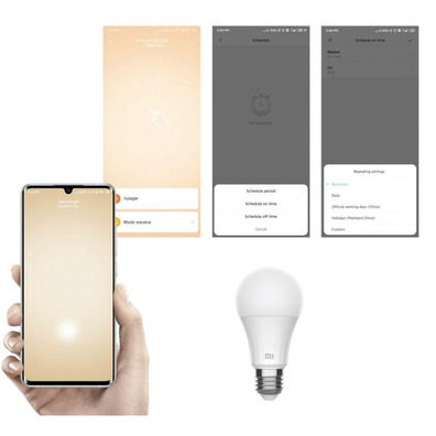 Bombilla Inteligente Xiaomi MI LED Smart Glühbirne Warm 8W E27