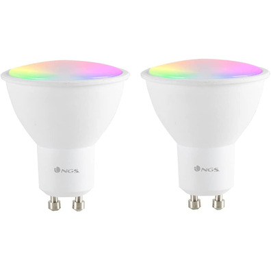 Bombilla NGS Smart WiFi LED Bulb Gleam 510C Casquillo GU10 5W/460 Lúmenes 2 Uds