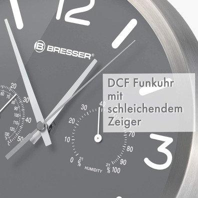 Bresser DFC Reloj Termohigrómetro Mytime Gris