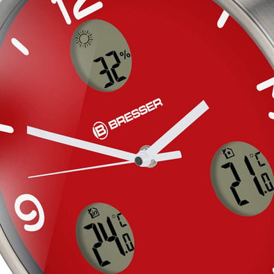 Bresser Reloj Climático Mytime IO NX Rojo