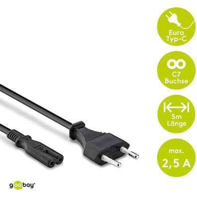 Kabel de Alimentación Tipo Philips 5m Goodbay