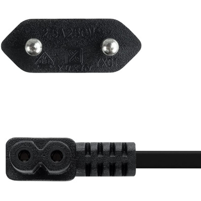 Kabel de Alimentación Tipo Philip Nanocable 1.8m Negro
