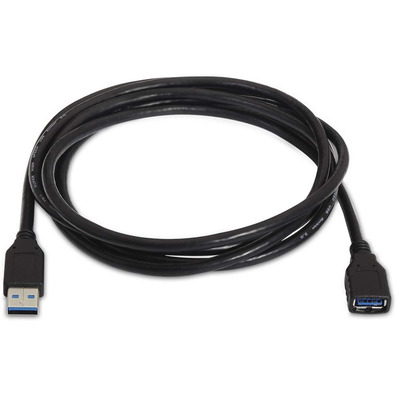 Kabel Extensor USB (A) a USB (A) 3.0 Aisens 1m Negro