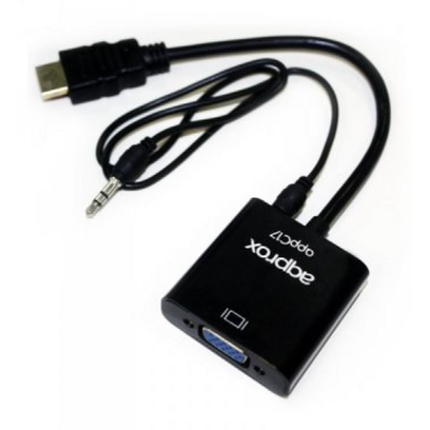 Cable HDMI-VGA with audio.