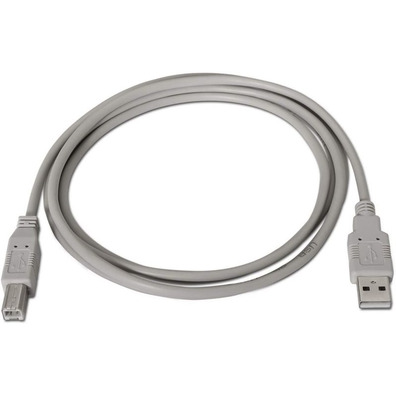 Kabel Impresora USB (A) M 2.0 a USB (B) M Aisens 1M Gris
