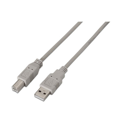 Kabel Impresora USB (A) M 2.0 a USB (B) M Aisens 1M Gris