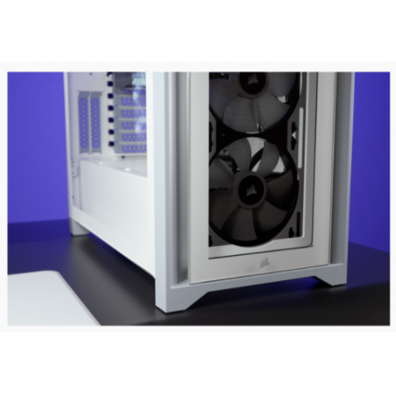 Caja Corsair ICUE 4000X RGB Temperiertes Glas Blanca