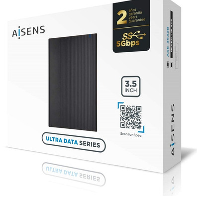 Caja Externa 3.5 '' USB 3.1 SATA Aisens Aluminio Negro ASE-3532B