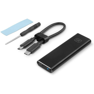 Caja Externa SSD M 2 1Life USB-C Negra