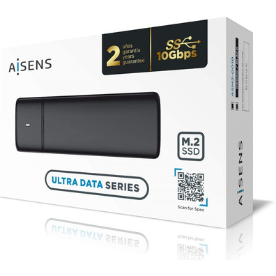Caja Externa SSD M.2 SATA USB 3.2 AISENS Negro ASM2-001B