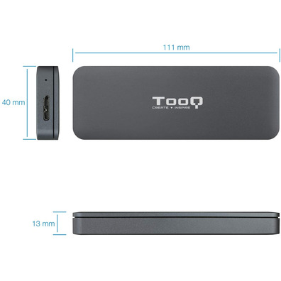 Caja Externa SSD M2 NGFF TooQ TQE-2281 USB-C