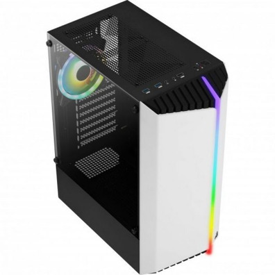 Caja Gaming Semitorre Aerocool Bionic V2 RGB Blanca