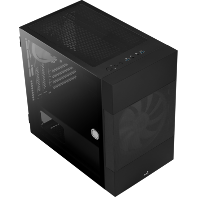 Caja Micro ATX Aerocool Cube Atomic Black