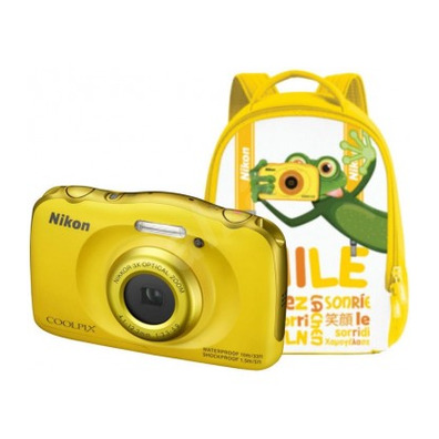 Nikon Submersible Coolpix W100 Yellow + Mochila Kamera