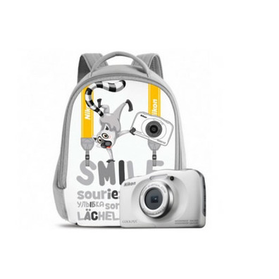 Nikon Submersible Coolpix W100 White + Mochila Kamera