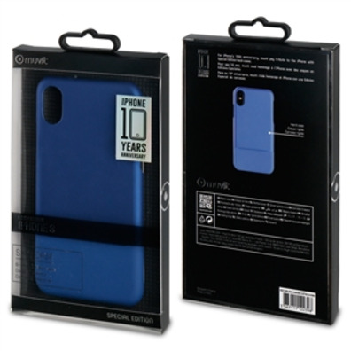 Double Skin PU Blau "Special Edition" Apple iPhone X Muvit