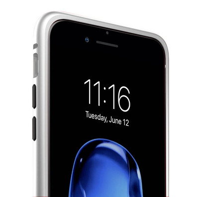 Magnetischer Kasten mit ausgeglichenem Glas iPhone 7/8 Silber