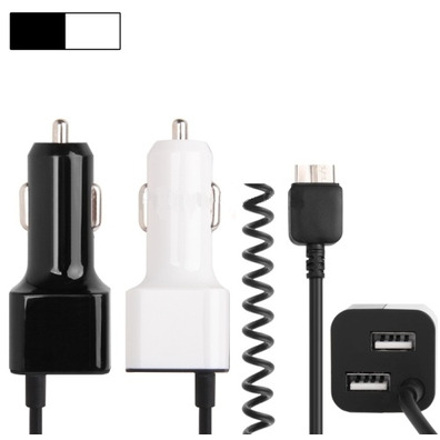 Car Charger for Samsung Galaxy Note 3 Weiss