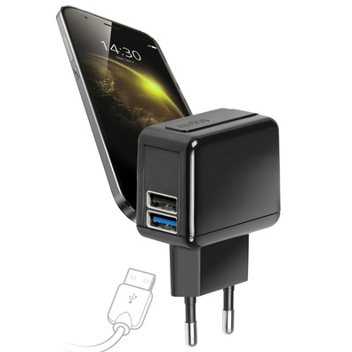 Wall charger 2000 mAh with 2 USB Port SBS