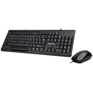 Combo teclado + ratón Gigabyte KM6300 Negro