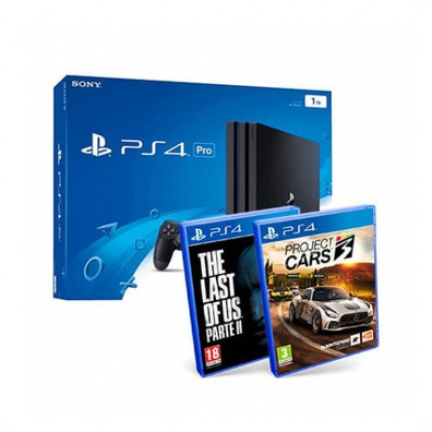 Consola Playstation 4 Pro (1TB) + Der Letzte von uns 2 + Projekt Cars 3