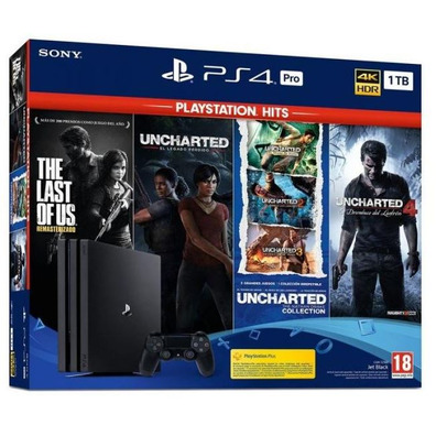 Playstation 4 konsole Pro 1TB   Uncharted Al.   Uncharted 4