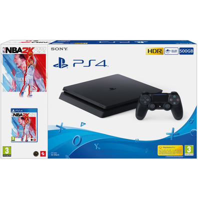 Consola Playstation 4 Slim (500GB) Schwarz + NBA 2K22