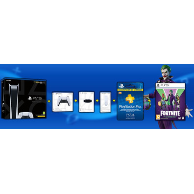 Playstation 5 Digital + Controller + Accesories + Fornite