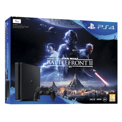 PS4 Slim 1TB + Star Wars Battlefront II Konsole