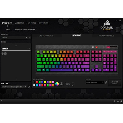 Corsair Keyboard K70 Lux RGB Led Cherry Mx Brown (Spanisch)