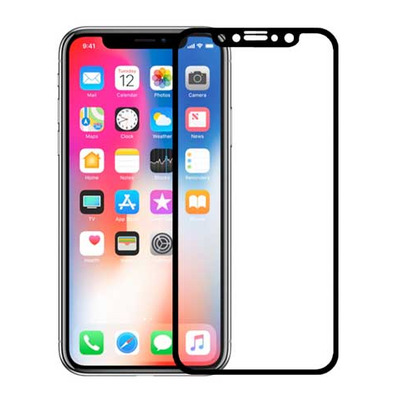 Gehärtetes Glas 3D iPhone X Schwarz