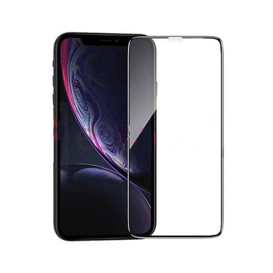 Ausgeglichenes Glas-5D, Schwarz - iPhone-XR
