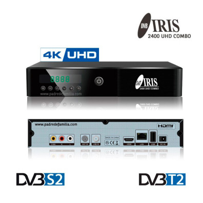 Satelliten-Decoder + TDT Iris 2400 UHD Combo