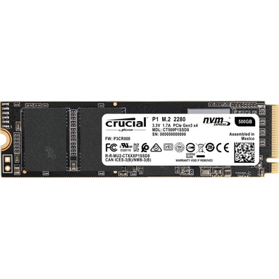 Disco Duro Crucial CT2000P1SSD8 P1 SSD 2 TB NVMe PCIe M. 2 2280