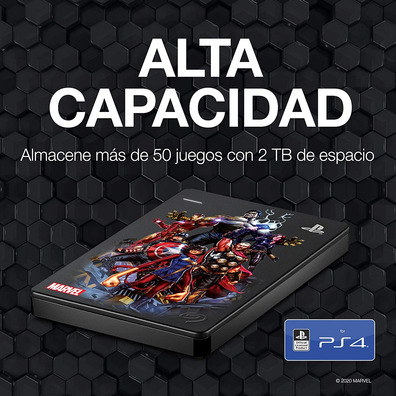 Disco Duro Externo Seagate Game Drive 2TB PS4 Avengers