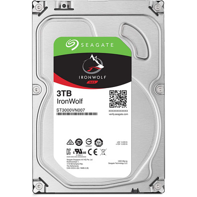 Disco Duro Seagate 3.5 '' 3TB SATA 3 64MB IronWolf