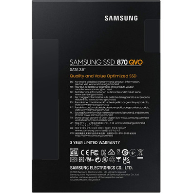 Disco Duro SSD 1 TB Samsung 870 QVO SATA 2,5 ''