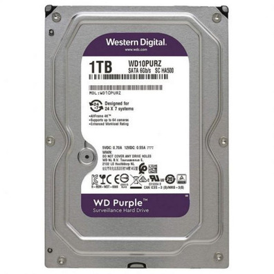 Disco Duro Western Digital Purple (Videovigilancia) 1TB 3,5 '' SATA 3