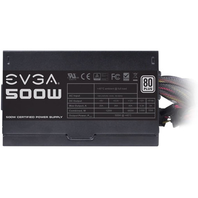 Fuente de Alimentación EVGA 100-W1-0500-K2/ 500W 80 Plus Silber