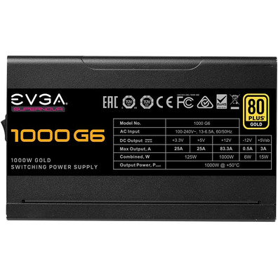 Fuente de Alimentación EVGA 1000 G6 Supernova/1000W 80 Plus Gold