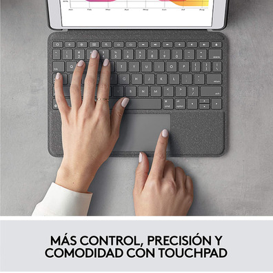 Funda con Teclado Logitech Combo Touch iPad (7ª y 8ª Gen) 10.2 " Gris