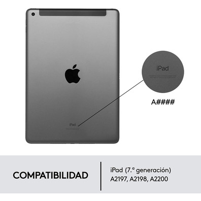 Funda con Teclado Logitech Combo Touch iPad (7ª y 8ª Gen) 10.2 " Gris