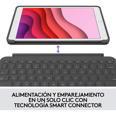 Funda con Teclado Logitech Combo Touch iPad (7ª y 8ª Gen) 10.2 " Gris
