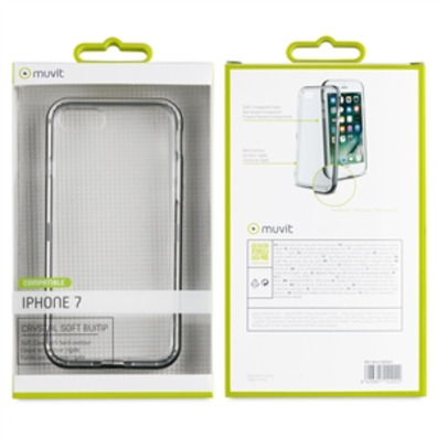 Crystal Soft Bump Schwarz iPhone 7 Muvit Case