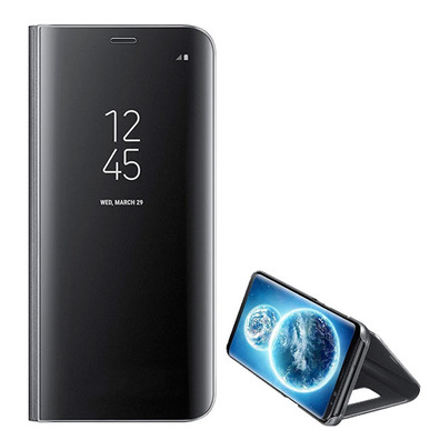 Buch-Art Spiegel-Kasten - Samsung Galaxy S9 Schwarz