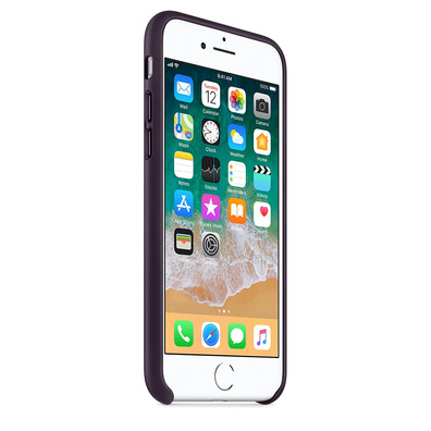 Leder Case Case für iPhone 8 / 7 - Schwarz