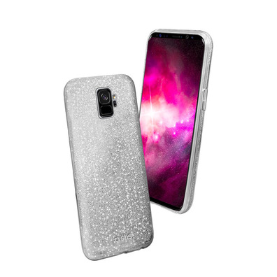 Cover Sparky Glitter für Samsung Galaxy S9 Silber