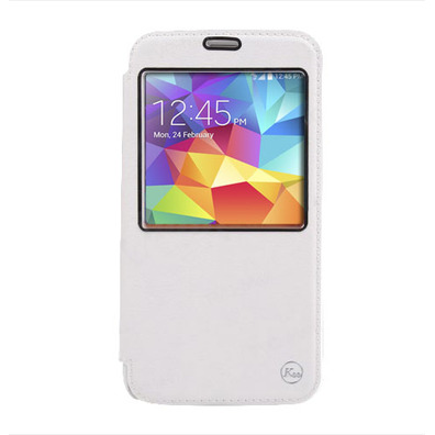 Flip Cover Windowed Samsung Galaxy S5 G900 Weiss