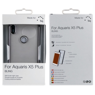 TPU Bling Marco Negro Aquaris X5 Plus