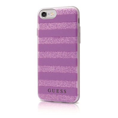 TPU Cover Stripes 3D Effect Lilac Apple iPhone 7 Guess